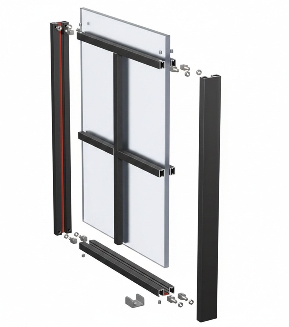 Schéma loft dvere posuvné